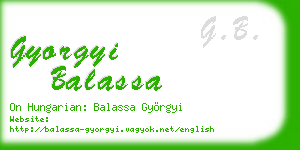 gyorgyi balassa business card